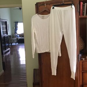 Set of LL Bean 100% silk long Johns